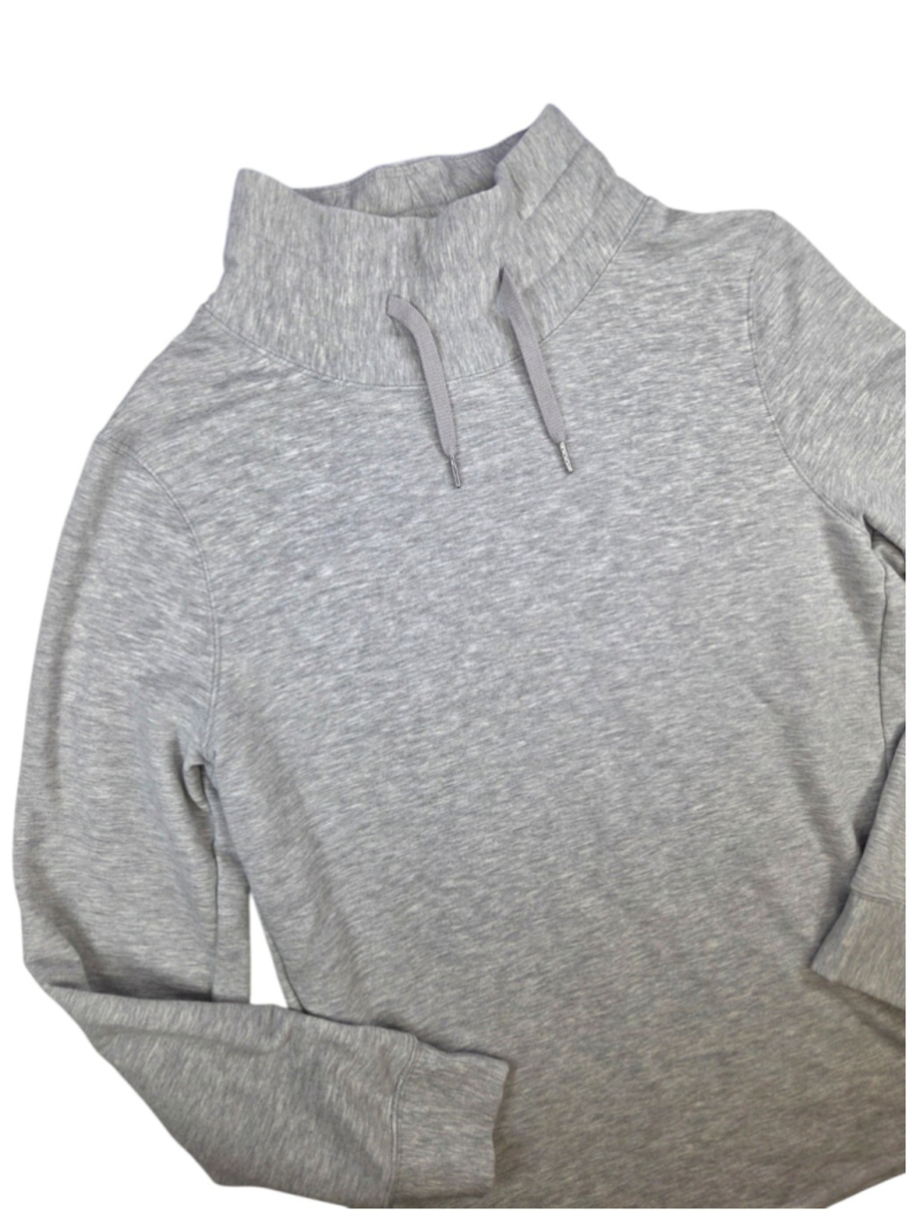 Quince SuperSoft Fleece Mock Neck Pullover Women's M Heather Gray - Picture 2 of 8